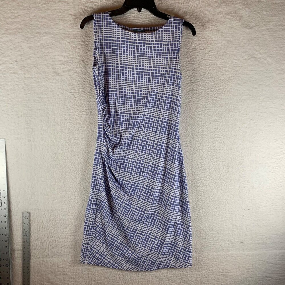 J. Mclaughlin Women's Sleeveless Ruched Waist Nylon Stretch Sheath‎ Dress Size S